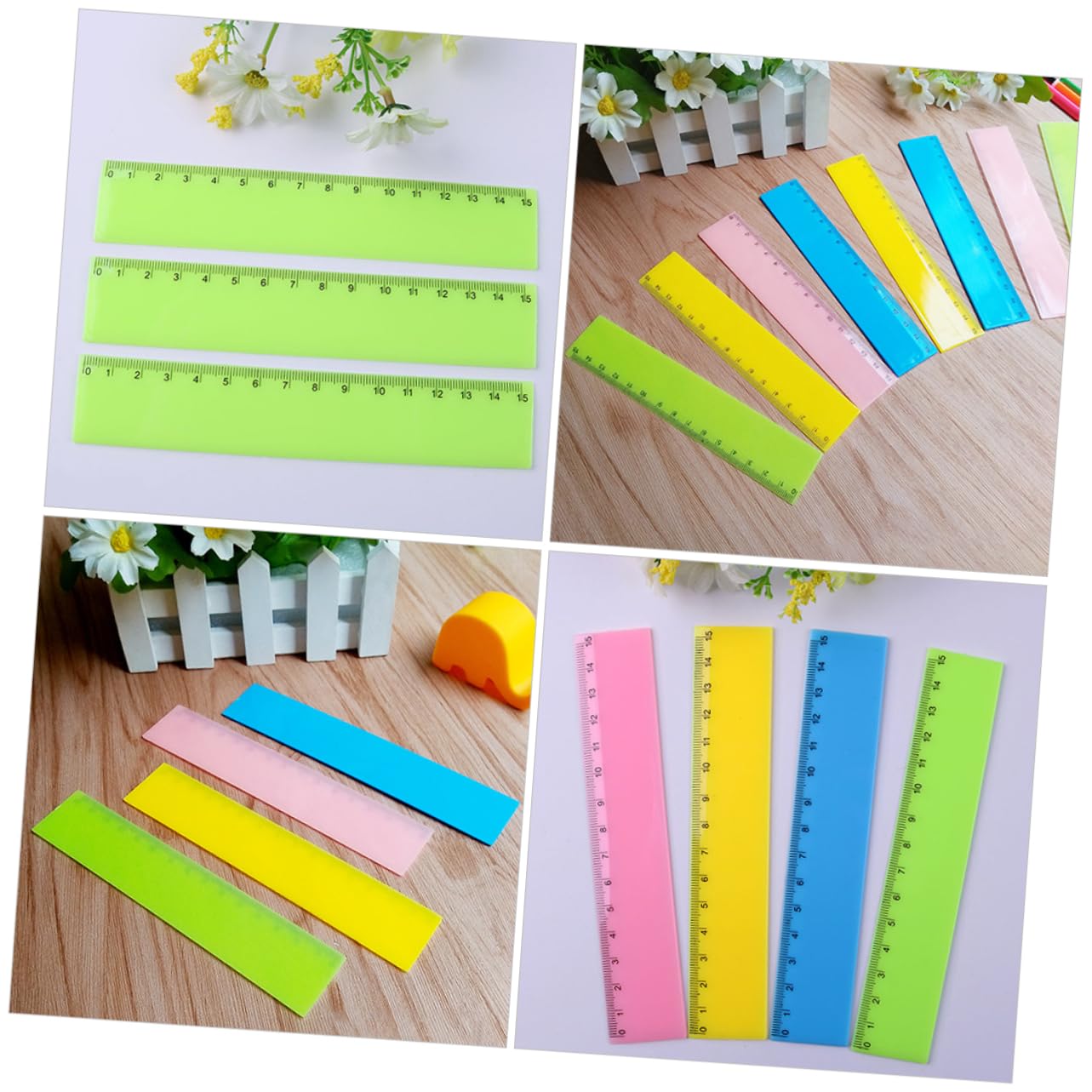 VILLCASE 5 Sätze Buntes Lineal Wiederverwendbare Lineale Messlineale Aus Kunststoff Neuartige Farbige Lineale Lineal Für Das Klassenzimmer Bunte Herrscher Lineale Malen Plastik 25 Stück * 5