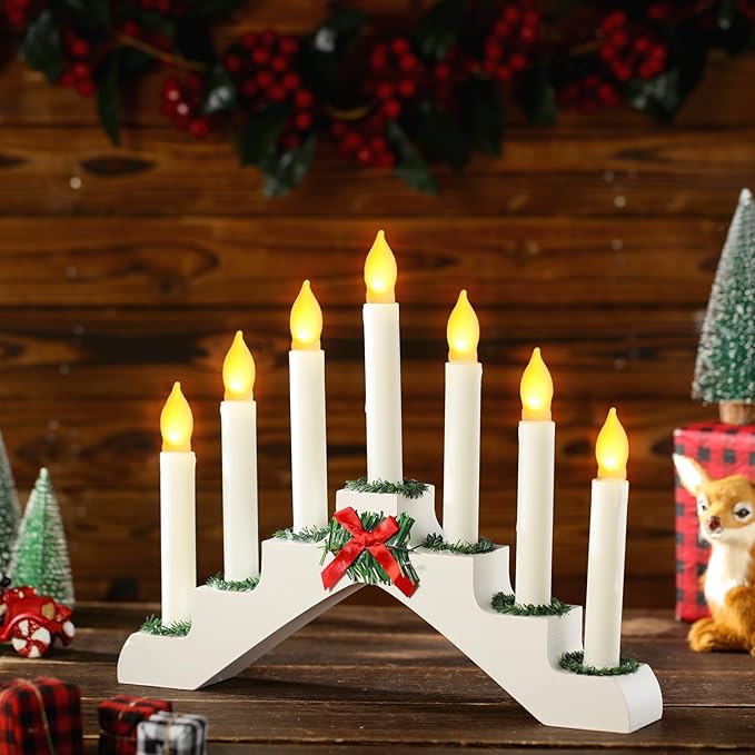 Bokon Christmas Wooden Candle Bridge Christmas Swedish