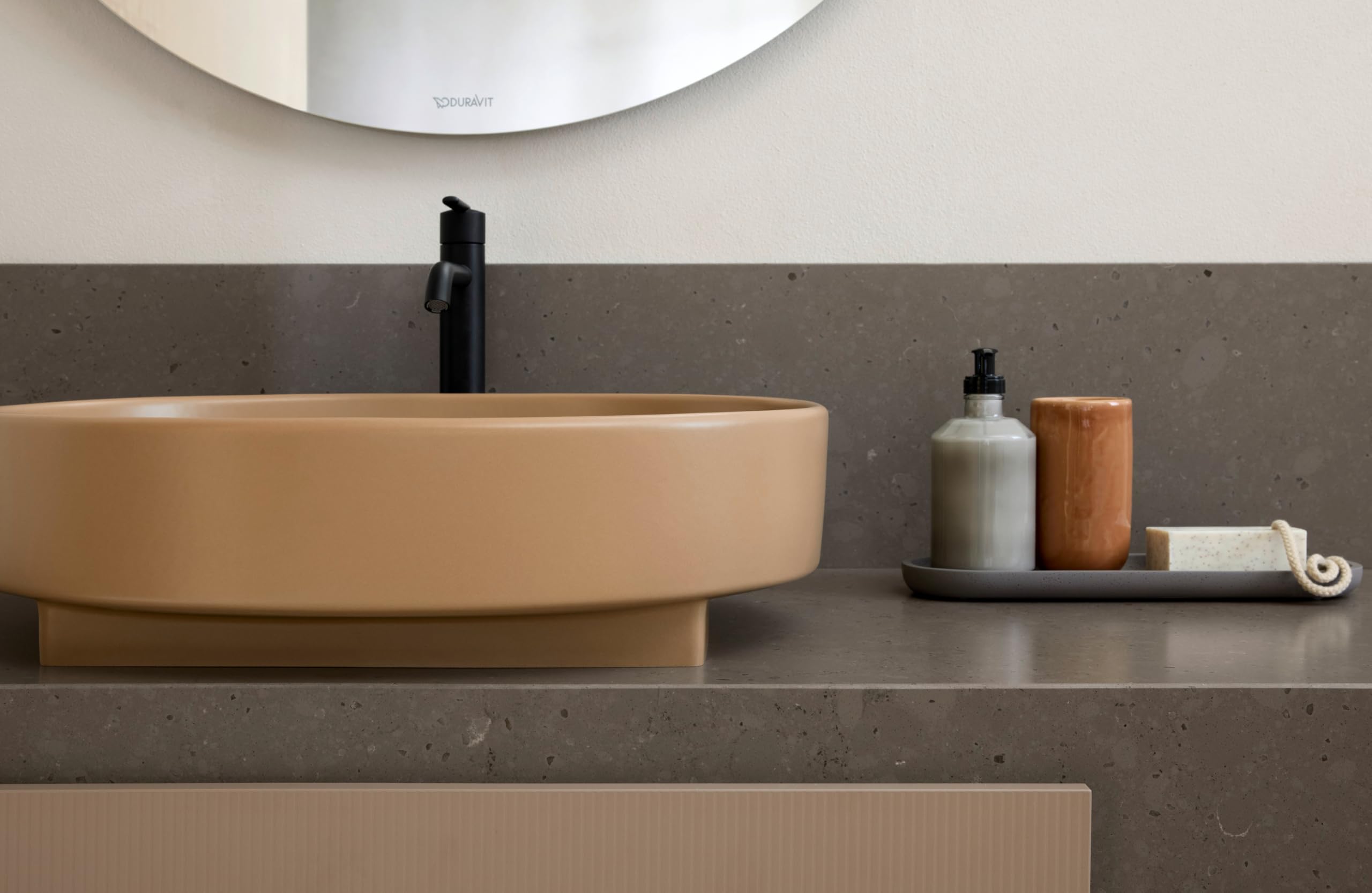 Duravit Balcoon bateria umywalkowa, rozmiar XL (wysokość wylewki 153 mm), energooszczędna bateria umywalkowa (FreshStart), oszczędzająca wodę kran łazienkowy (MinusFlow), armatura łazienkowa, czarna