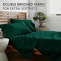 Vista 2 de American Home Collection Juego de sábanas de 3 piezas, bolsillo profundo de 16 pulgadas, microfibra ultrasuave, transpirable, de fácil cuidado, sin