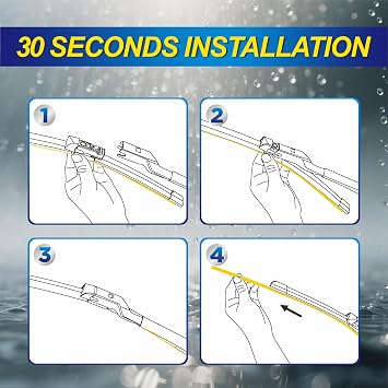 5 PLUS® Silicone Windshield Wiper Blades Replacement for 2023-2018 SUBARU Crosstrek 2023-2017 Impreza Wiper Blades(Set of 3),Automotive Replacement Windshield Wiper Blades-26/16/12