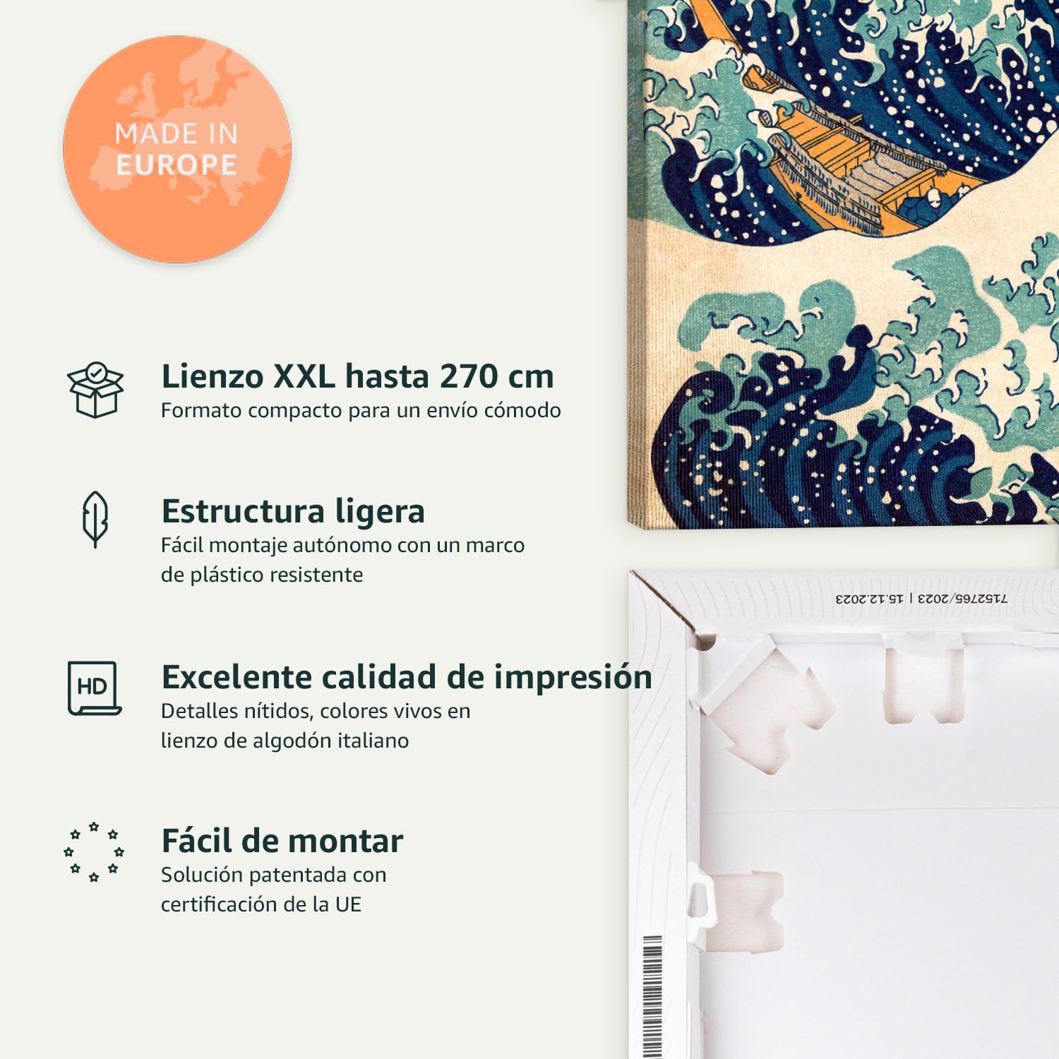 murando Cuadro Mega XXXL Mapa del mundo 160x80 cm Cuadro en Lienzo en Tamano XXL Grande Gigante Imagen Para Montar por uno Mismo Decoración De Pared DIY marrón mapa k-A-0207-ak-h