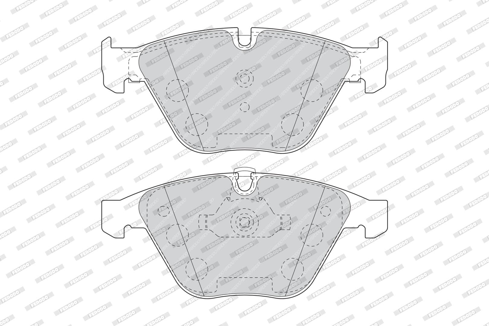 FERODO Juego de pastillas de freno Delantero preparado para indicador de desgaste sin accesorios FDB4191 Juego de pastillas de freno Compatible con BMW 3 Touring E91 3 Sedán E90 3 Coupé E92 X1 E84