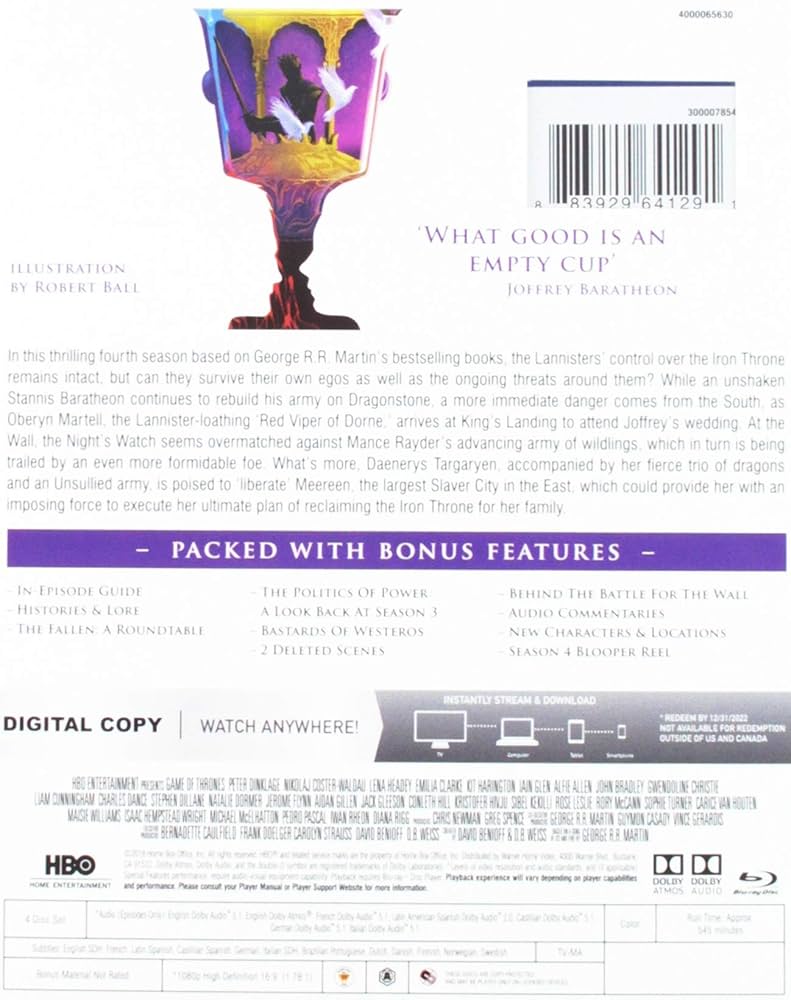 (未使用･未開封品)Game of Thrones: The Complete Fourth Season [Blu-ray] Game of Thrones: The Complete Fourth Season [Blu-ray