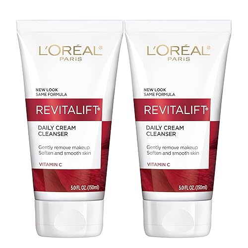 LOreal Paris Skincare Revitalift - Limpiador facial hĂşmedo radiante con vitamina C removedor de maquillaje suave lavado facial para todo tipo de LOreal Paris Skincare Revitalift - Limpiador facial hĂşmedo radiante con vitamina C removedor de maquillaje suave lavado facial para todo tipo de