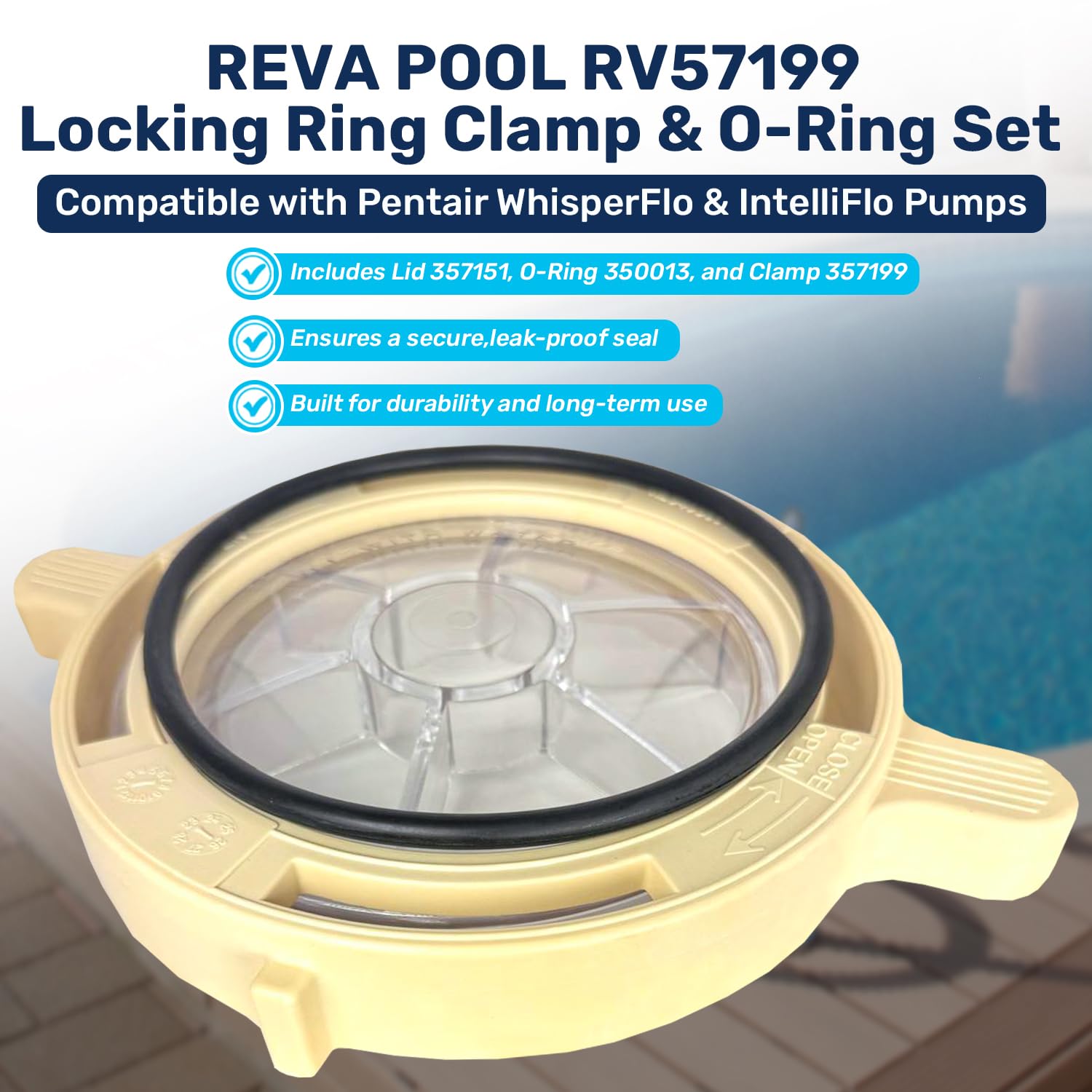 Pentair Pump Basket & Lid O-Ring Kit For Intelliflo WhisperFlo – Fits B-199 070387 350013 O-318