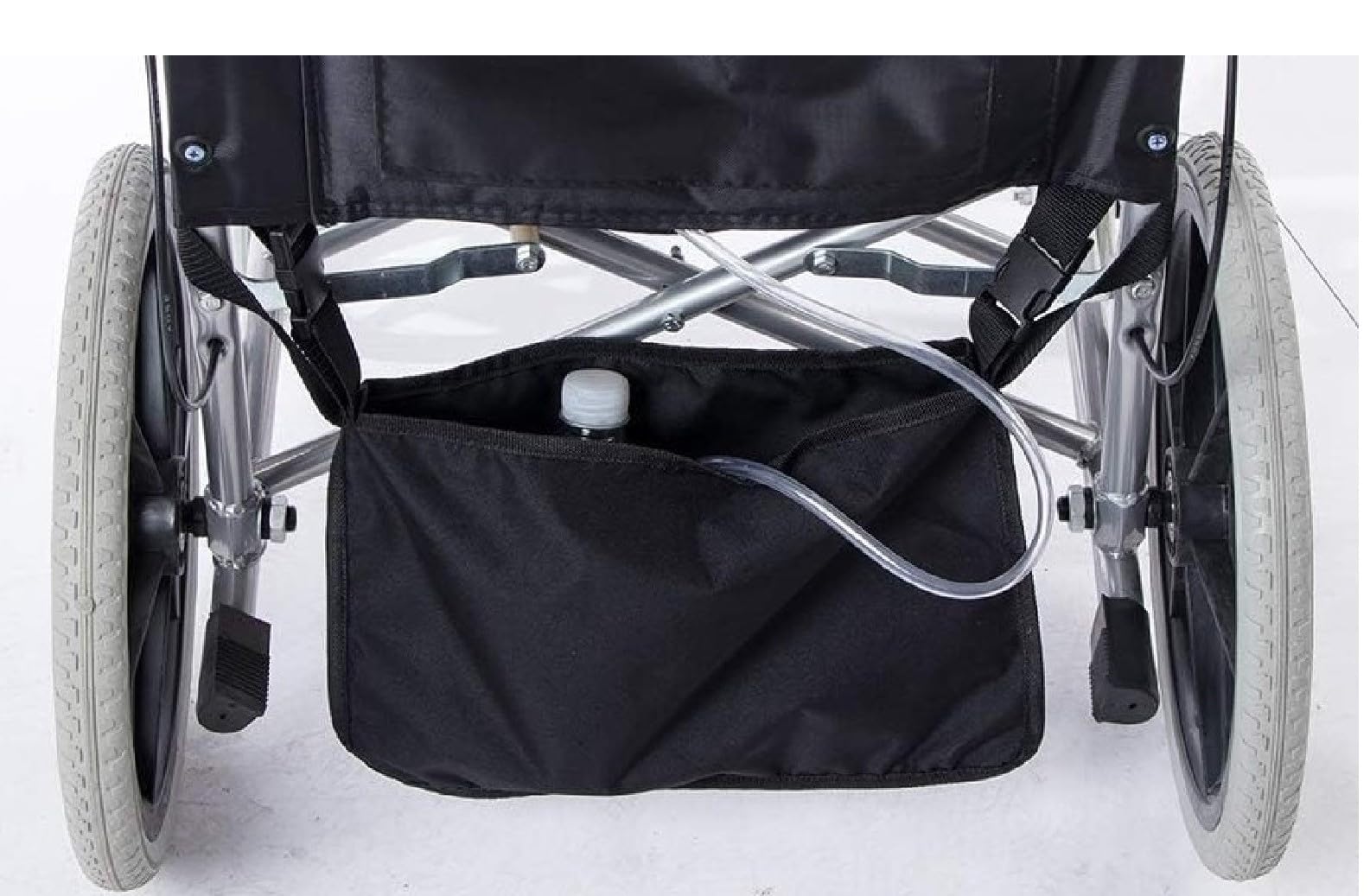 Wheelchair Urinary Drainage Bag Holder - Under Seat Urine Collector Storage Basket with Adjust Buckle Straps for Nephrostomy Bag, Foley Bag,14"x 11"-image-39