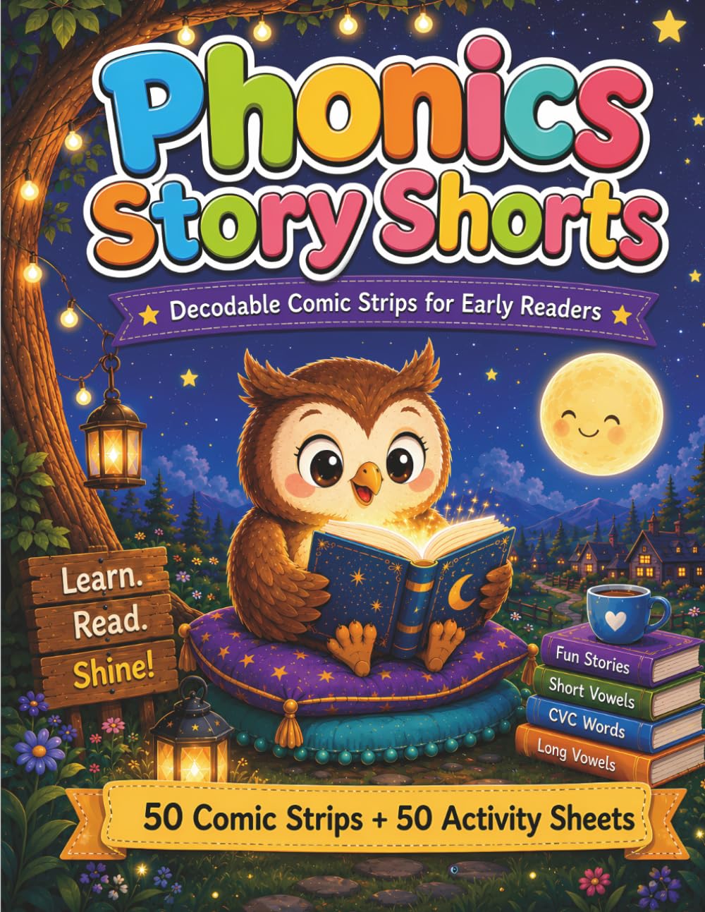 Phonics Story Shorts: Decodable Phonics Comic Stories and Activities for Kindergarten and First Grade, Ages 5–7