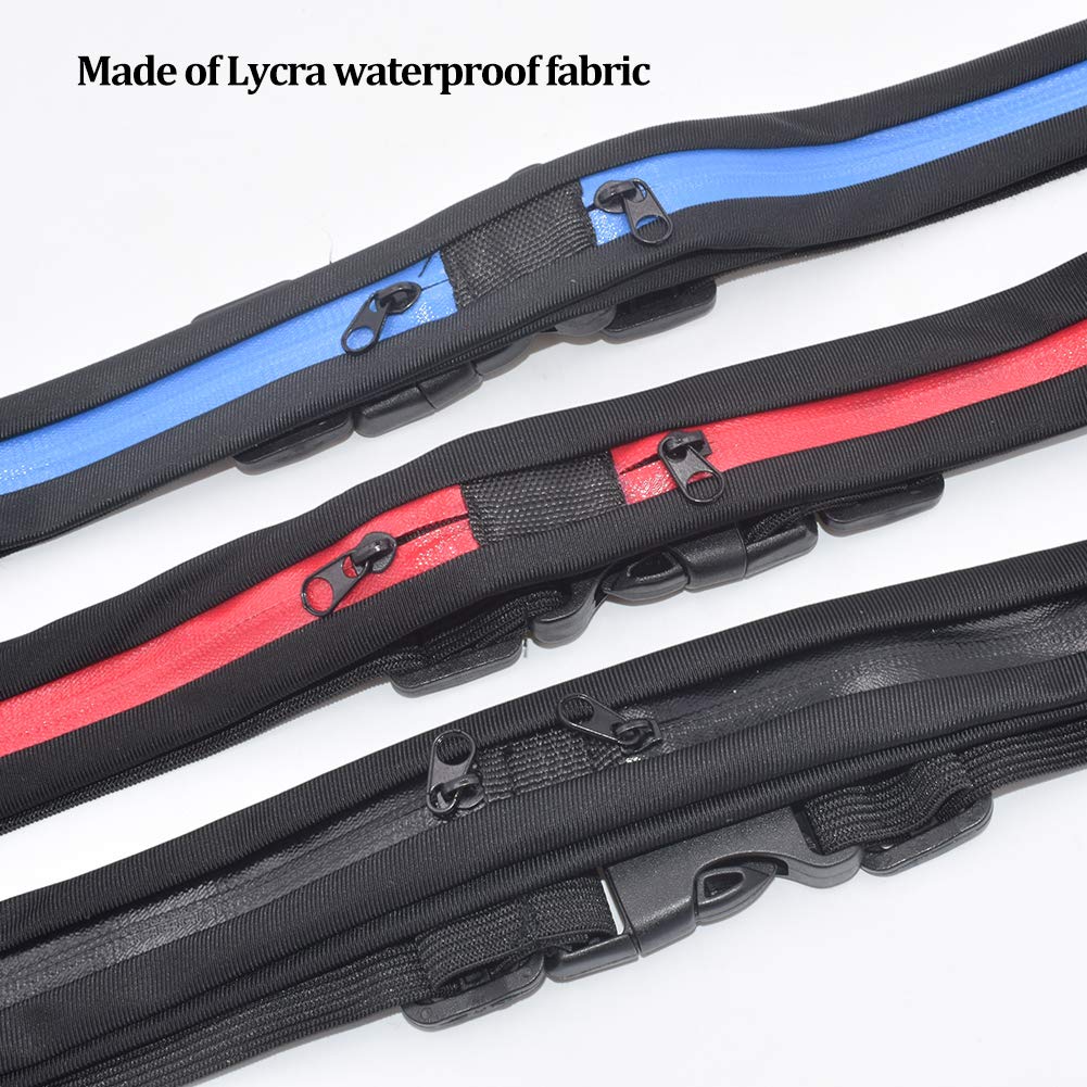 Cintura Da Corsa Per Cellulare – Impermeabile, Elastica, 3 Tasche, Strisce Riflettenti – Per Uomo E Donna (Taglia Vita 60-120 Cm) - 2