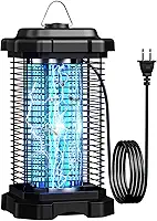 Lâmpada mata-mosquitos externa de 4000 V, mata-mosquitos de 20 W com cabo de extensão de 1,5 m (preto)