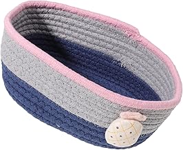 فوميز. سلة تنظيم منزلية من الحبال القطنية من قطعة واحدة، سلة تخزين لسطح المكتب