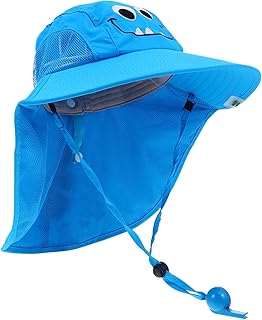 Chapéu De Sol Desenhos Animados Touca De Natação Infantil Chapéu De Praia Infantil Chapéu De Praia De Bebê Menino Chapéu Largo Adorável Chapéu De Balde Infantil Algodão Azul