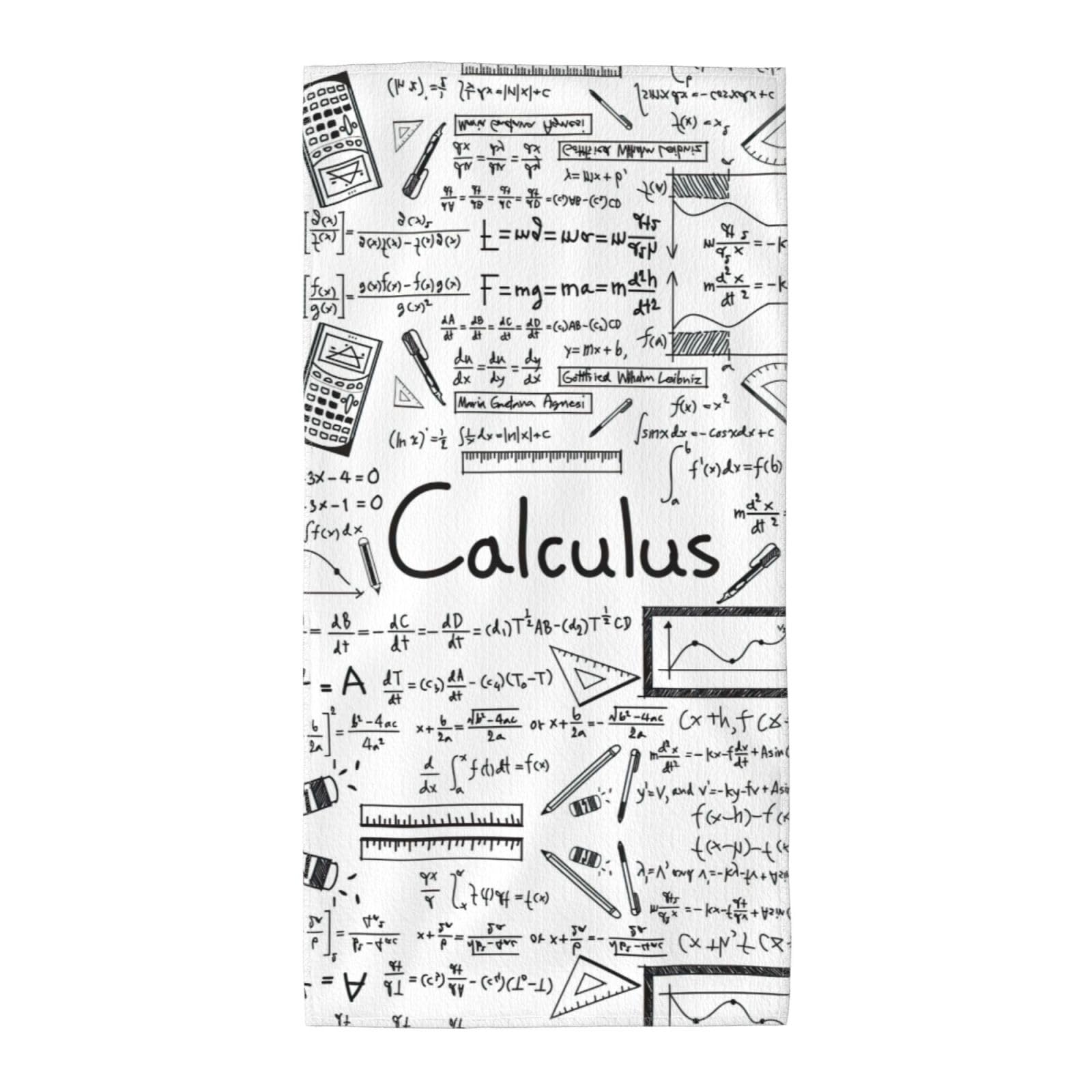 WYCZHY Math Geometry Geek Calculus Printed Quick Dry Beach Towel For Camping Travel Vacation