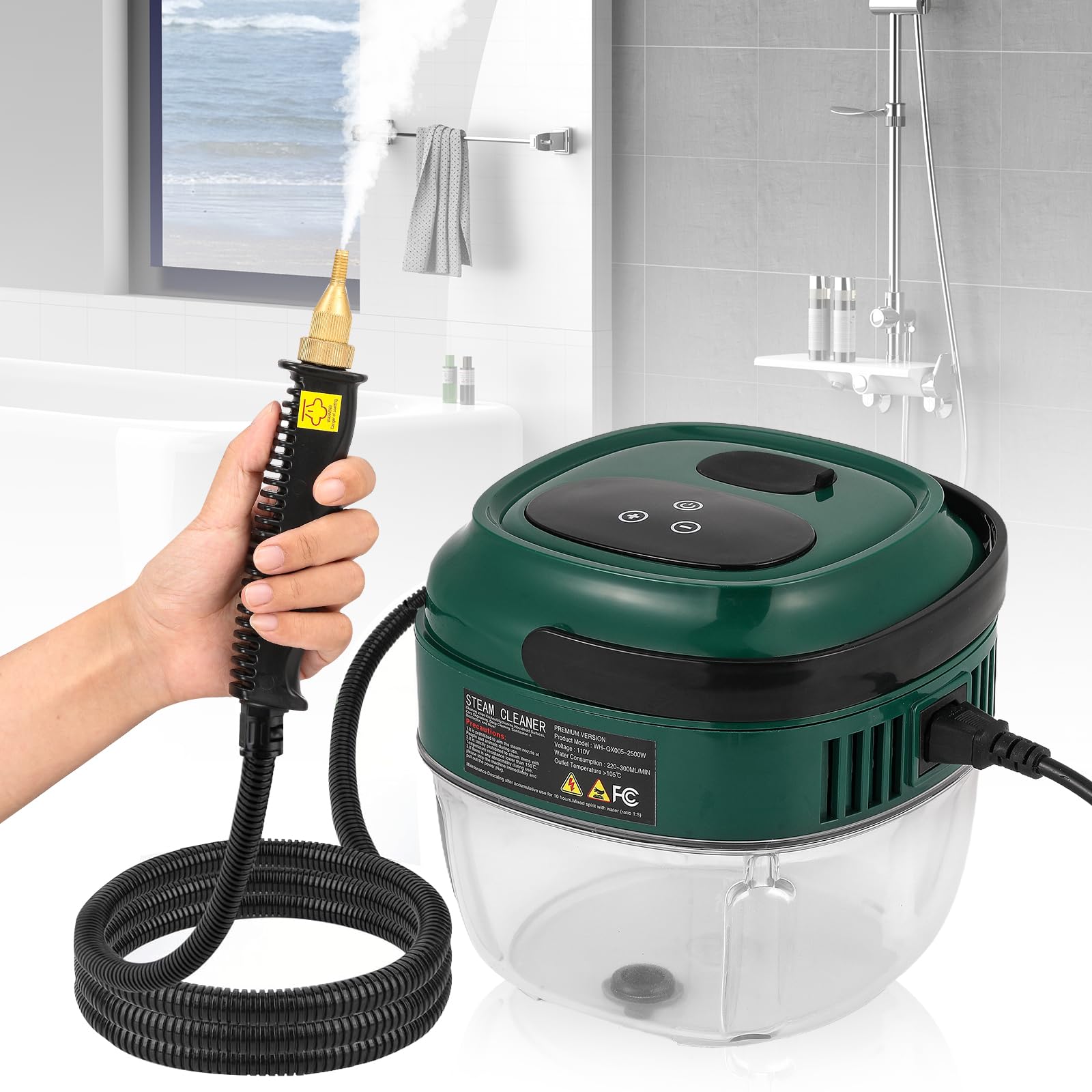 Amazon | Moongiantgo スチームクリーナー タンク底部排水式 ハンディ