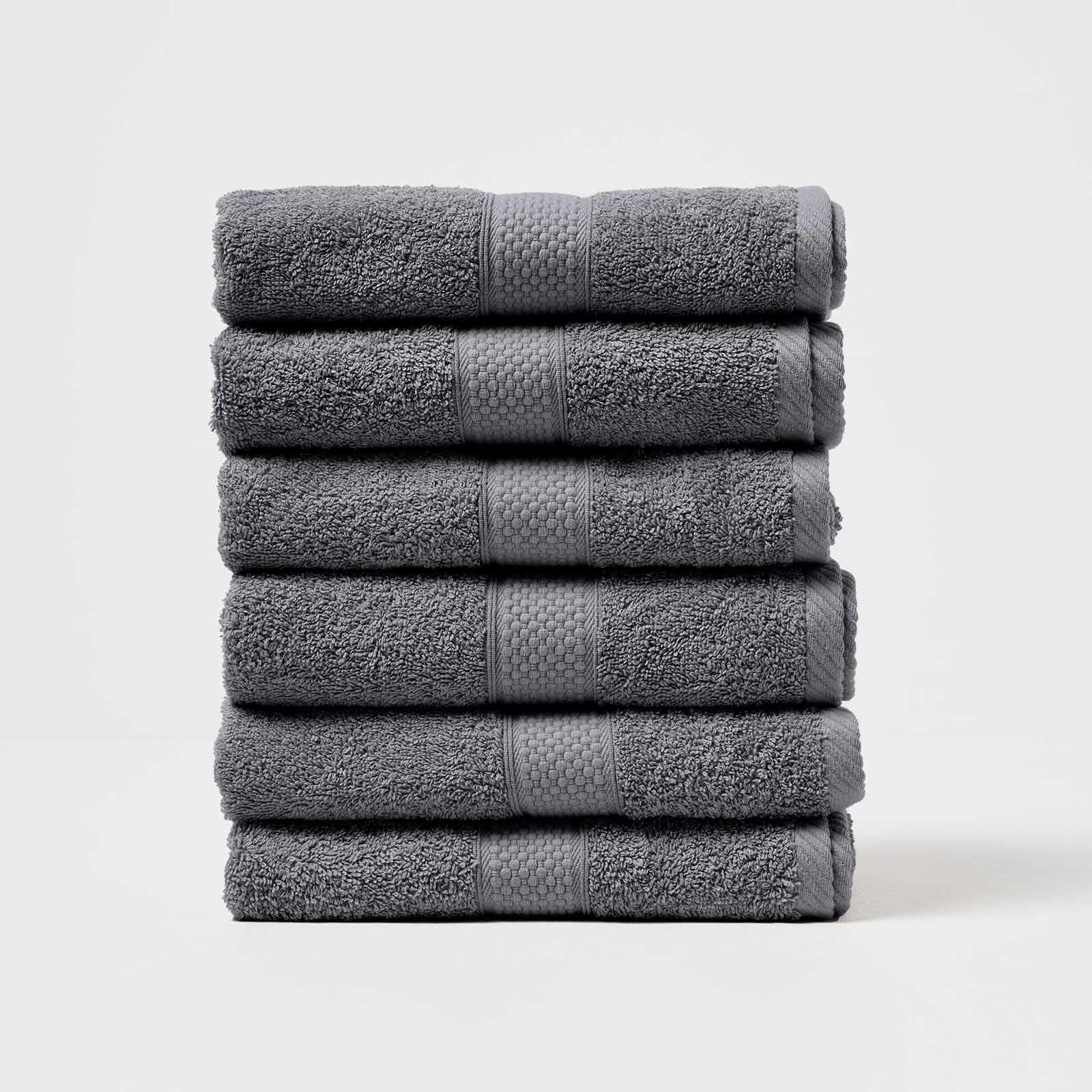 HOMESCAPES Light Blue Turkish Cotton Set of 4 Face Cloths Flannel Super Soft Thick & Absorbent 500 GSM Towel Heavy Weight for everyday Luxury — view 62