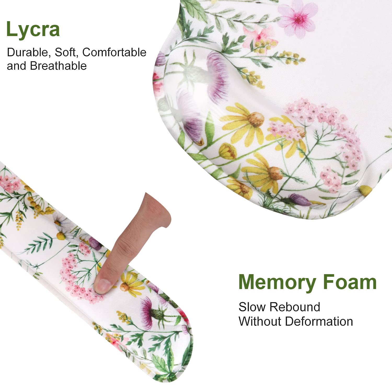 iLeadon Alfombrilla de mouse con soporte para muñeca, reposamuñecas para teclado, alfombrilla ergonómica con base antideslizante para computadora, laptop, oficina en casa + posavasos, alfombrilla de