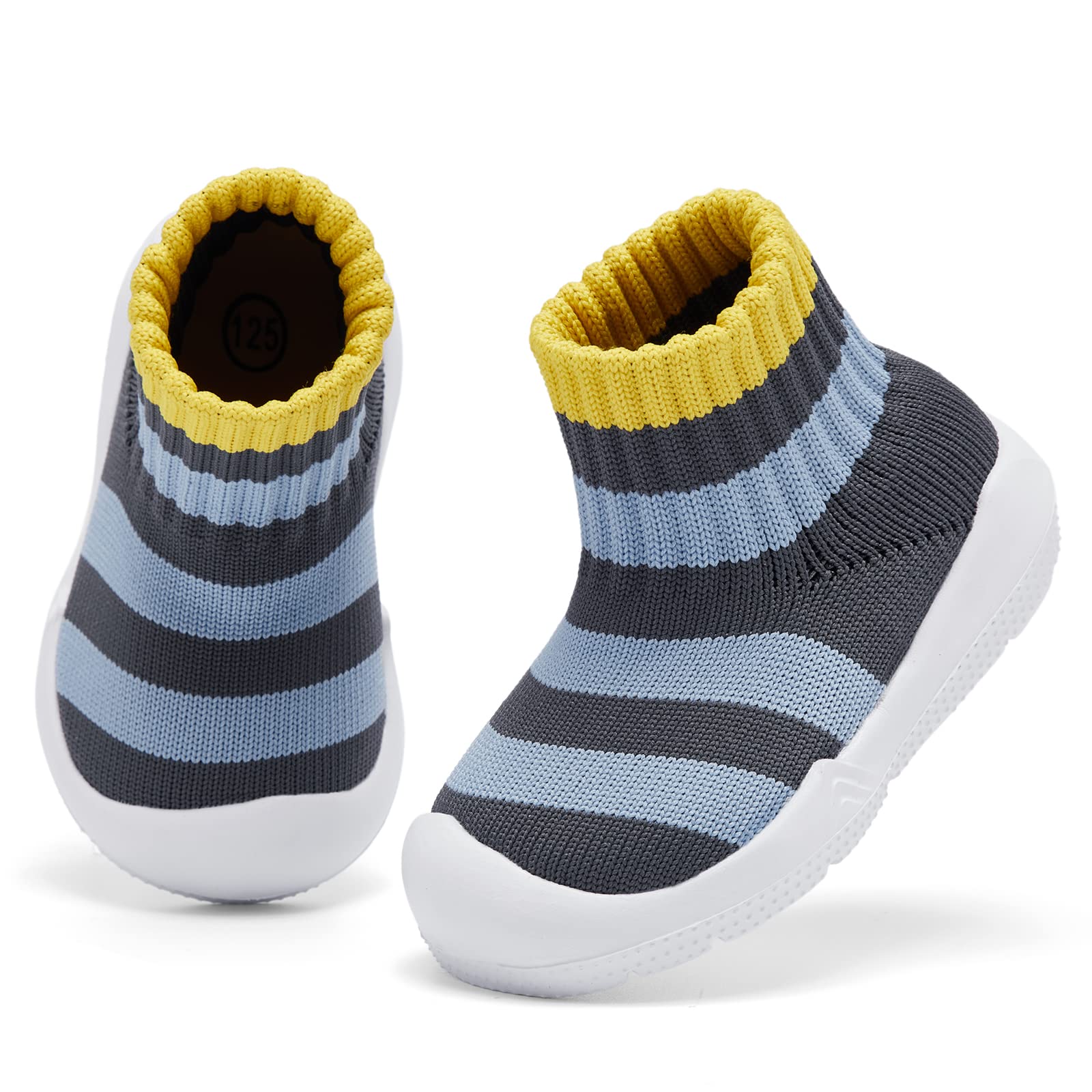 Amazon.com | MORENDL Baby Walking Sock Shoes 2 Tiny Feet Infant ...