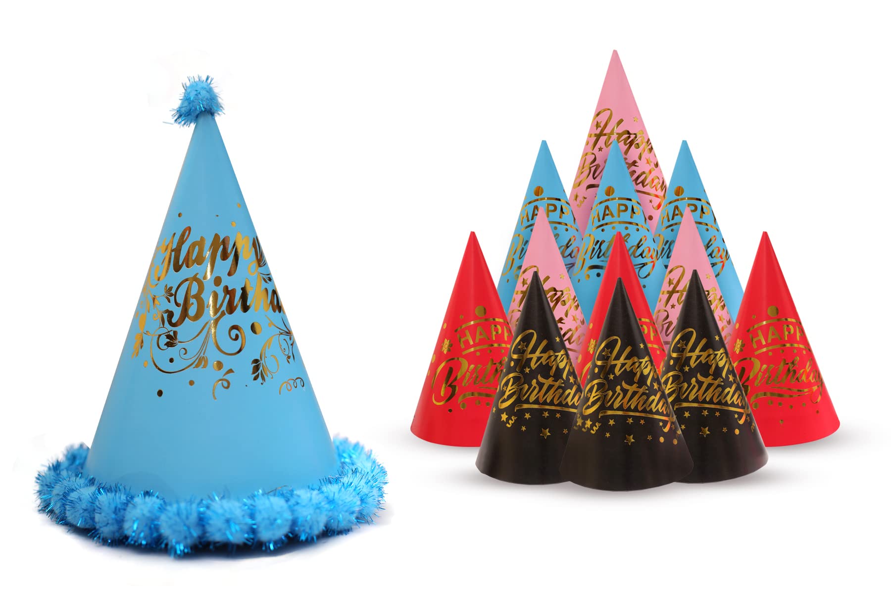 VMD, Happy Birthday Cap For Kids - Set of 9 Pcs Theme Caps | Birthday Decoration Items | Birthday Cap For Boy, Girls | Multicolor Caps For Kids | Birthday Cap For 1st Birthday Boy (2, MULTI 12) (B0CZ174J9Y) Amazon Price History, Amazon Price Tracker