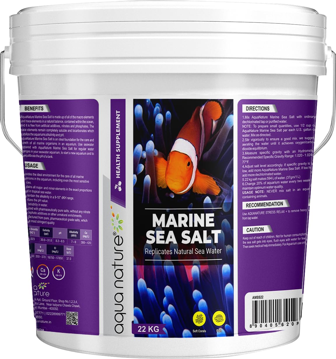 AquaNature® Marine Sea Salt 22kg