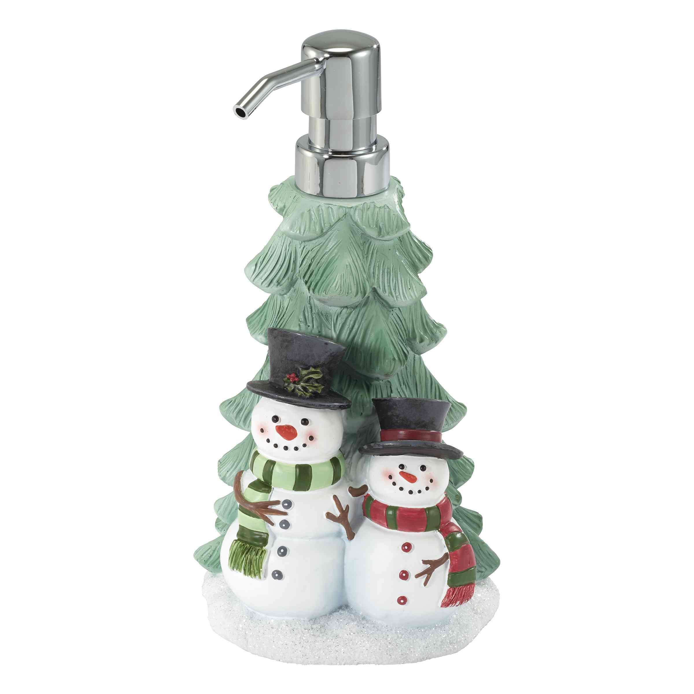 Avanti Linens - Lotion Pump, Resin Soap Dispenser, Countertop Accessories, Christmas Decorations (Winter Snowman Collection)