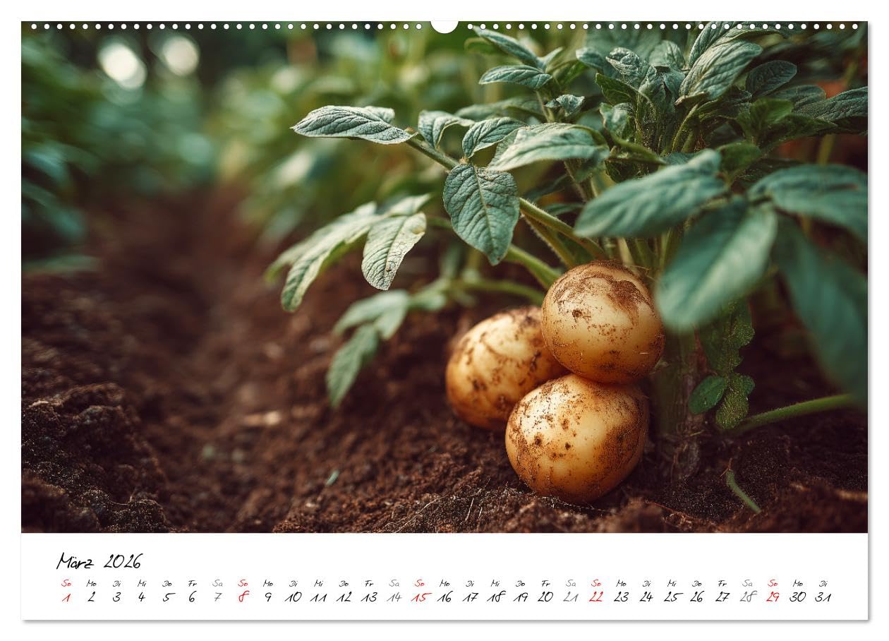 Gemüsegarten - Gemüse aus dem eigenen Garten (hochwertiger Premium Wandkalender 2026 DIN A2 quer), Kunstdruck in Hochglanz: Selbstversorgung und ... Zucchini und mehr (CALVENDO Lifestyle)