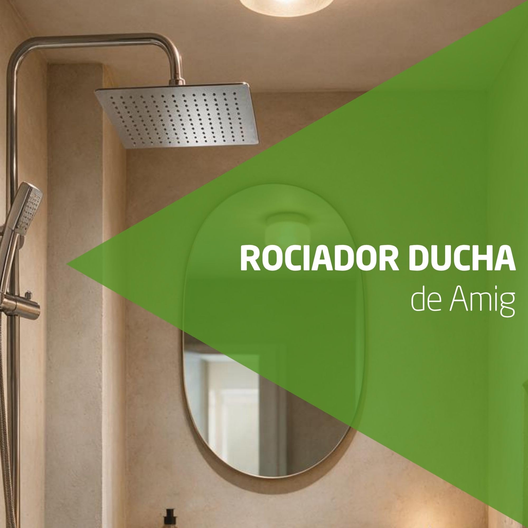 Amig rociador de ducha KARRA 25 x 25 cm acero inoxidable cromado