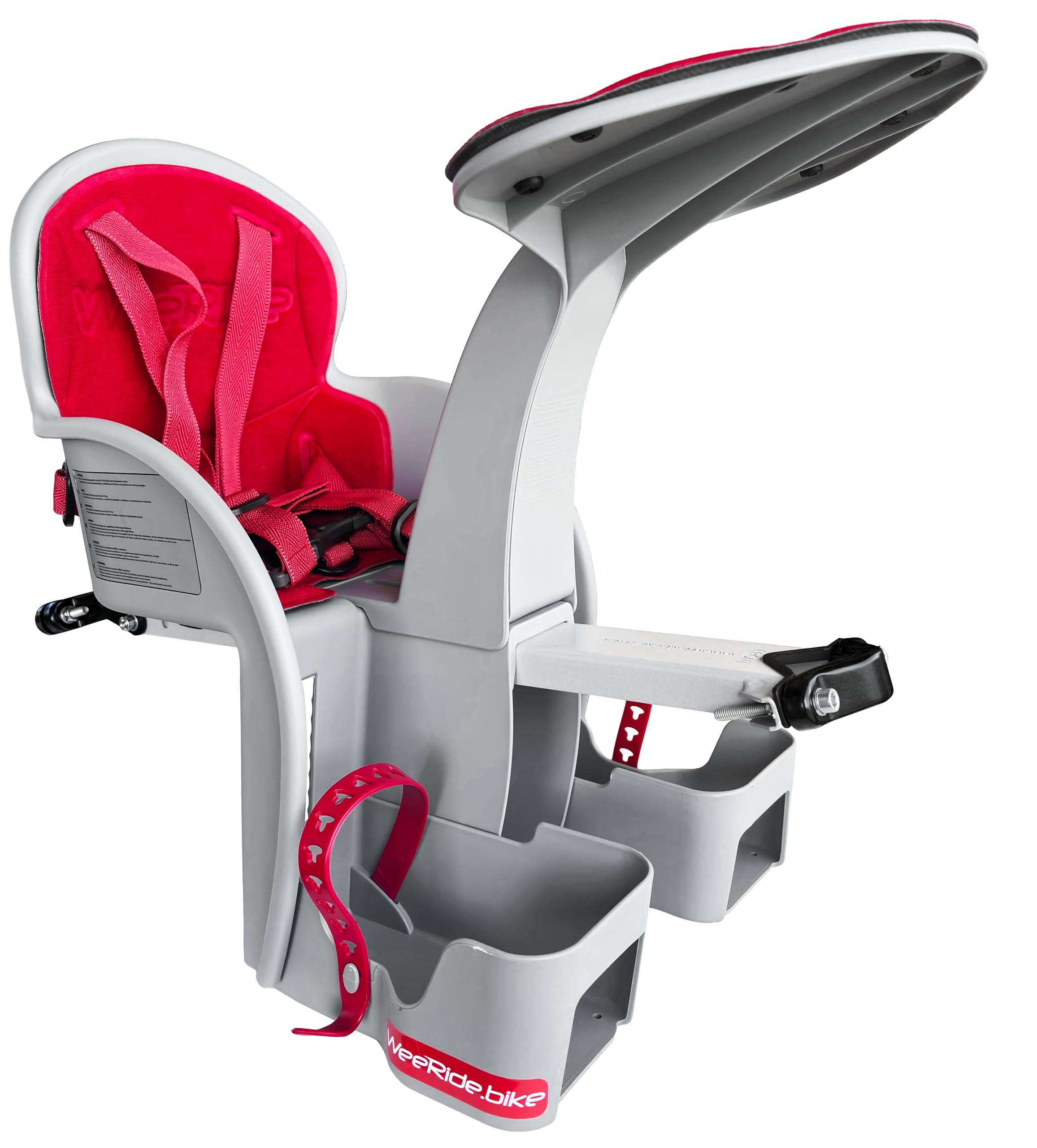 Siège Enfant Avant WeeRide – Pour Vélo, De 1 à 4 Ans, Repose-tête Inclus, Sangle 5 Points