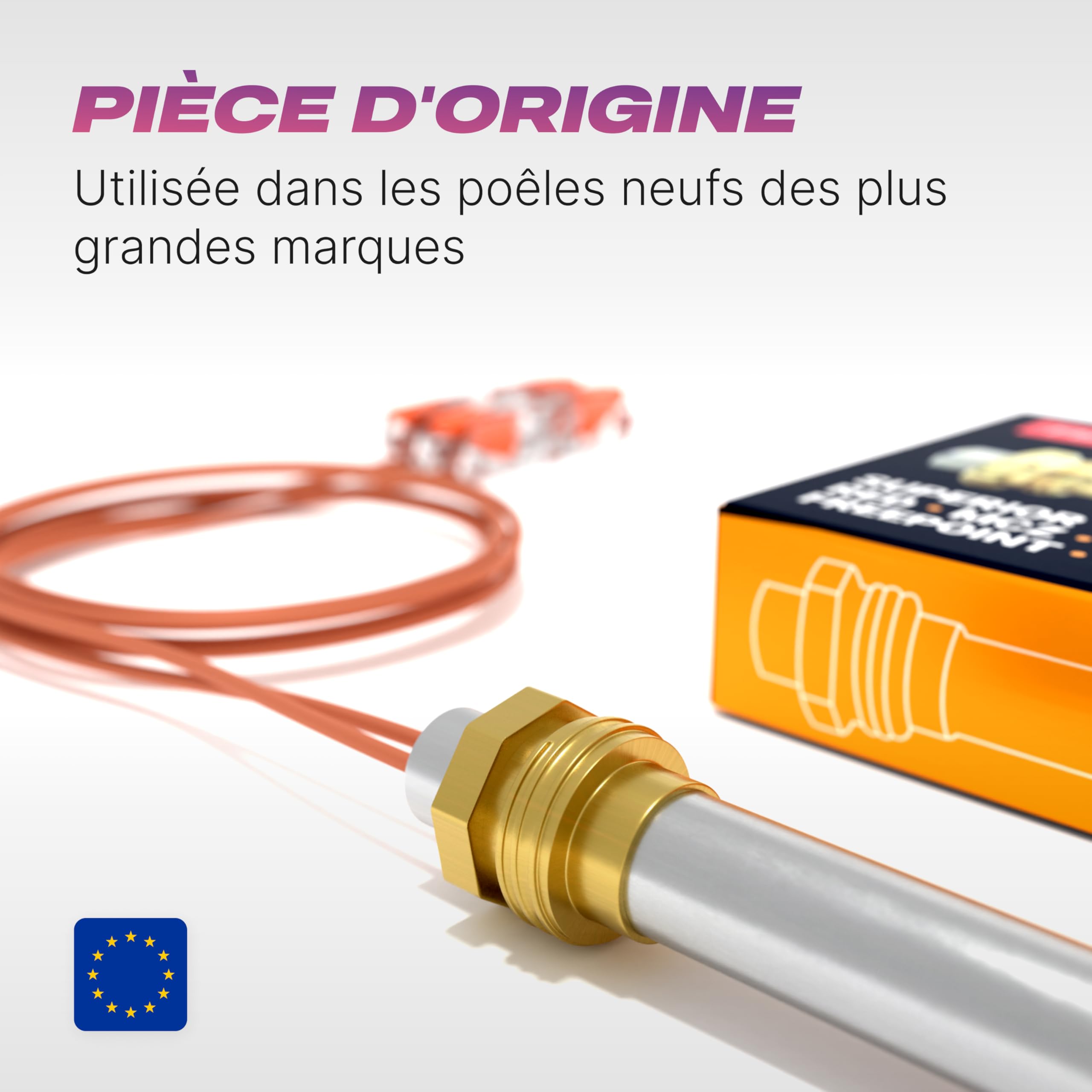 Bougie de poêle à granulés 300W - 140mm - diamètre 9,9mm