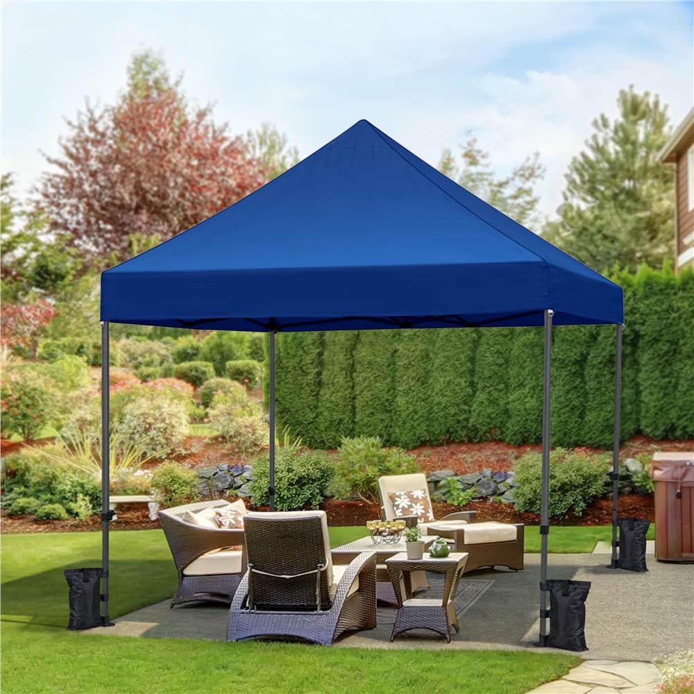Yaheetech Carpa Plegable 3x3 Carpas para Exteriores Camping Cenador de Jardín Impermeable Sombrilla Carpa Playa Terraza Toldo Altura Ajustable de 323-341cm con 4 Bolsas