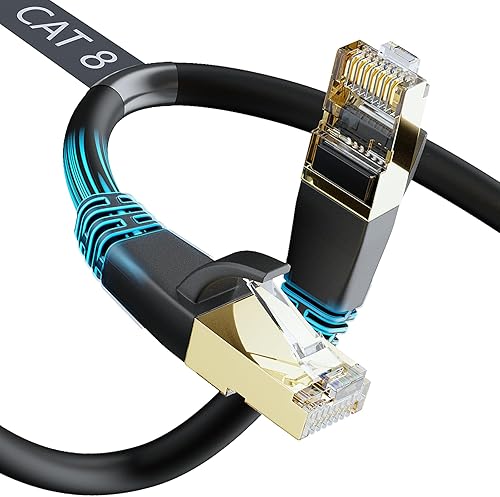 Cable Ethernet Cat8 para interiores y exteriores resistente a los rayos UV impermeable enterramiento directo 2000 MHz blindado