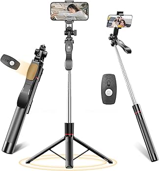 Amazon | スマホ 三脚 自撮り棒 スマホスタンド【設計強化170cm & 電池