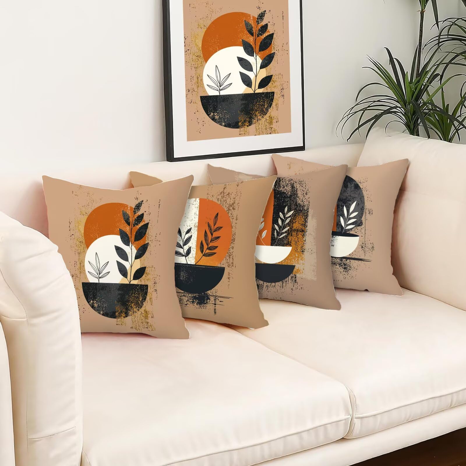 Kissenbezug 60x60 Braun 4er Set Samt Kissenbezüge Modern Zierkissenbezug Kissenhülle Dekorative Weiche Quadratische Dekokissenbezug Sofakissenbezug Couchkissen für Deko Schlafzimmer Wohnzimmer T-24