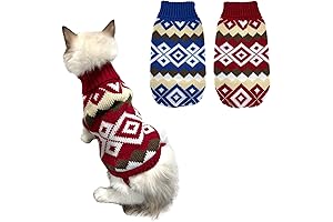 Enchanting Holiday Attire for Your Beloved Kitty: 2Pcs Christmas Cat Sweater Costume