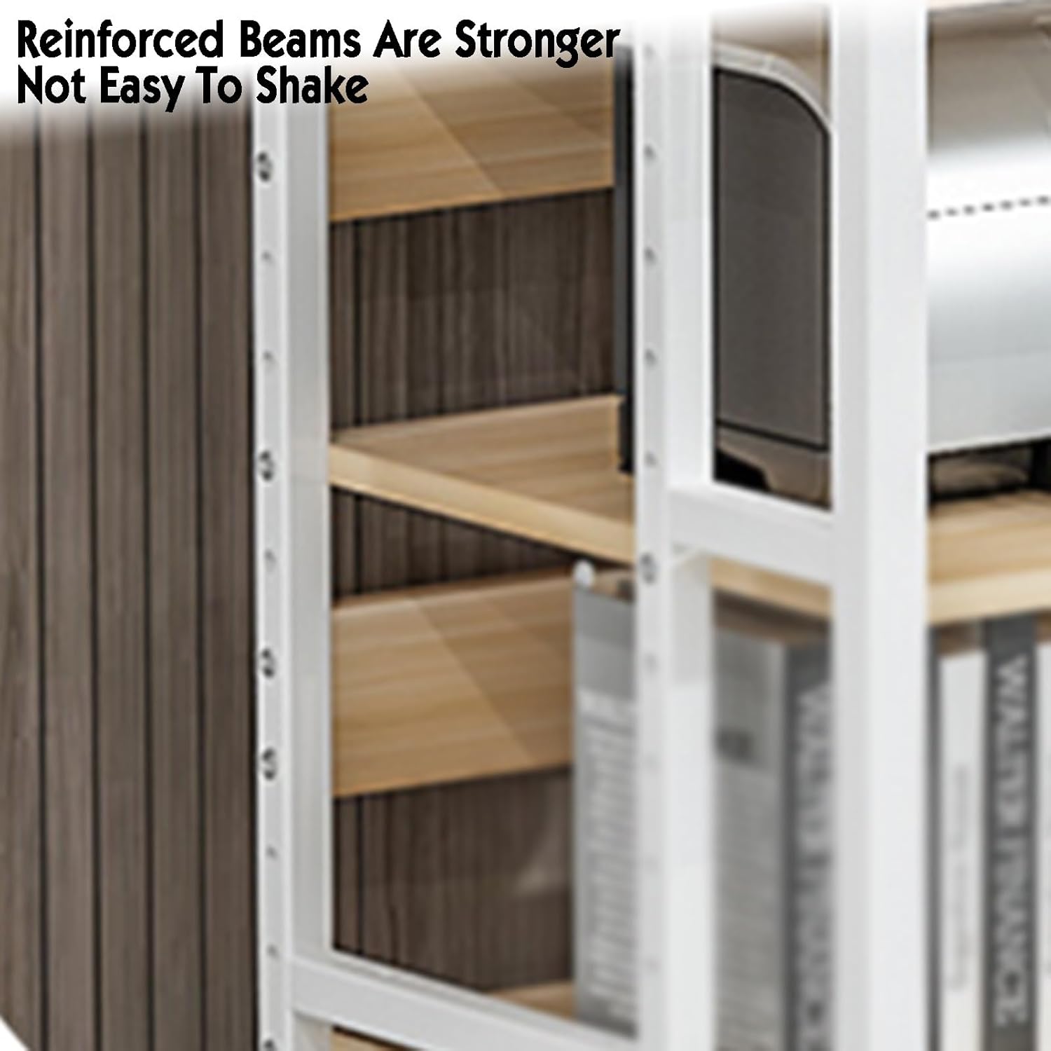 AV Media Stand,Metal Media Cart with Wheels, 3/4/5 Tier CD Player Stand,Open Storage Audio Rack for Living Room, Office, Conference Rooms, Recording Studio(3tier)