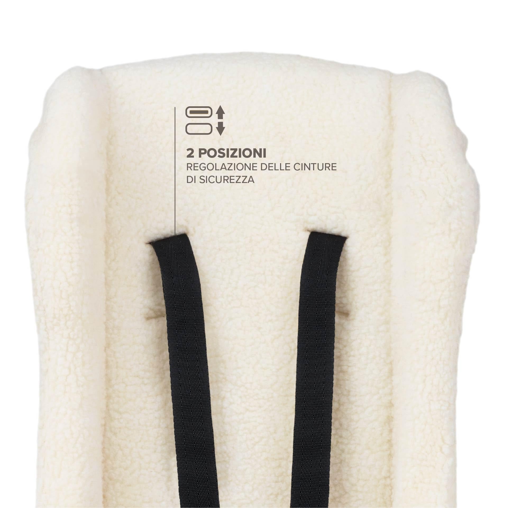 POLISPORT 8015000022 – Mini Pelican Fleece Riduttore Seduta Bebè con Cintura a 3 Punti per Rimorchio, Passeggino e Bici Cargo – Caldo, Sicuro e Compatibile per Bambini da 7 a 18 Mesi, Bianco
