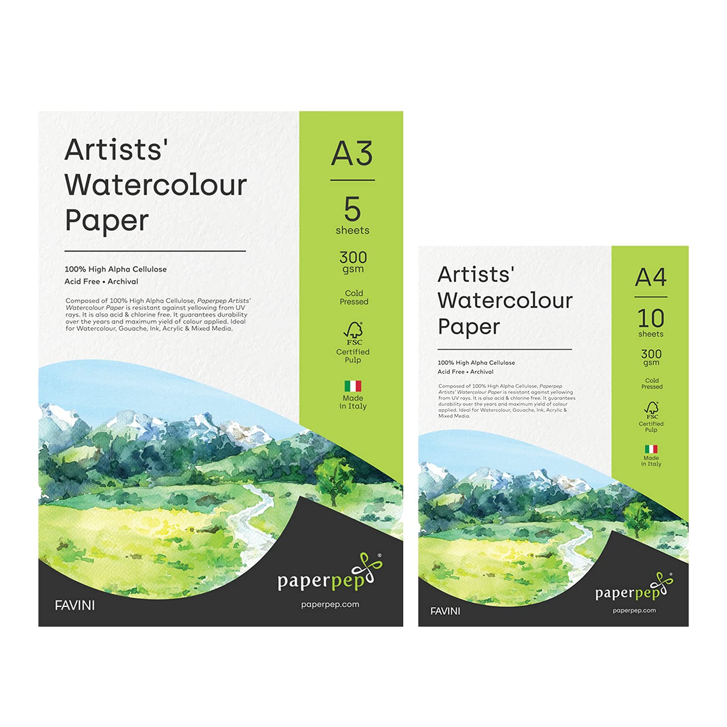 PaperPep Artists Watercolour Paper 300GSM Cold Pressed A3 (Pack of 5) + A4 (Pack of 10) for Watercolour, Gouache, Ink, Acrylic, Wet & Mixed Media, Art Painting, Drawing for Artists & Amateurs (B08QRKJ5G8) Amazon Price History, Amazon Price Tracker