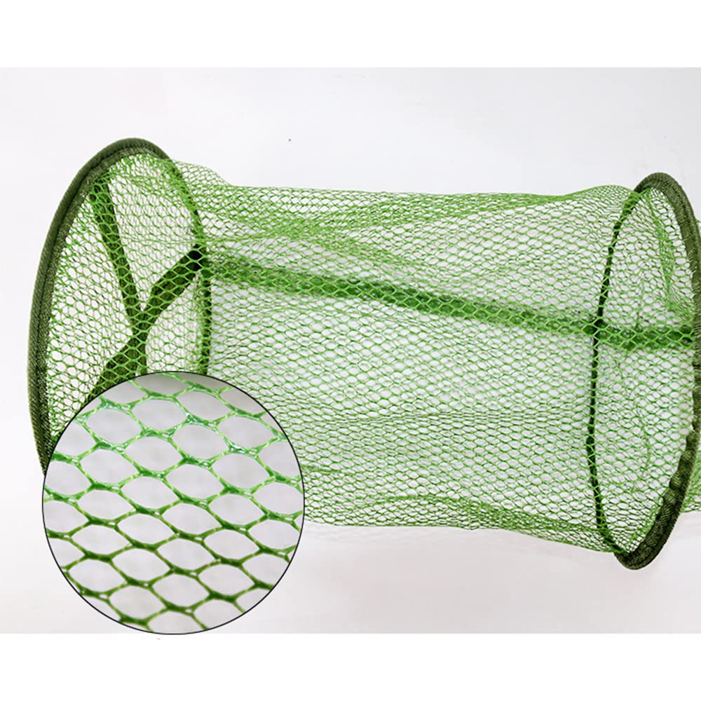 25 x 1,2 m Panier de pêche pliable à 4 couches Trempé dans un filet de pêche pour garder les poissons dans l'eau Accessoires de pêche en maille filet