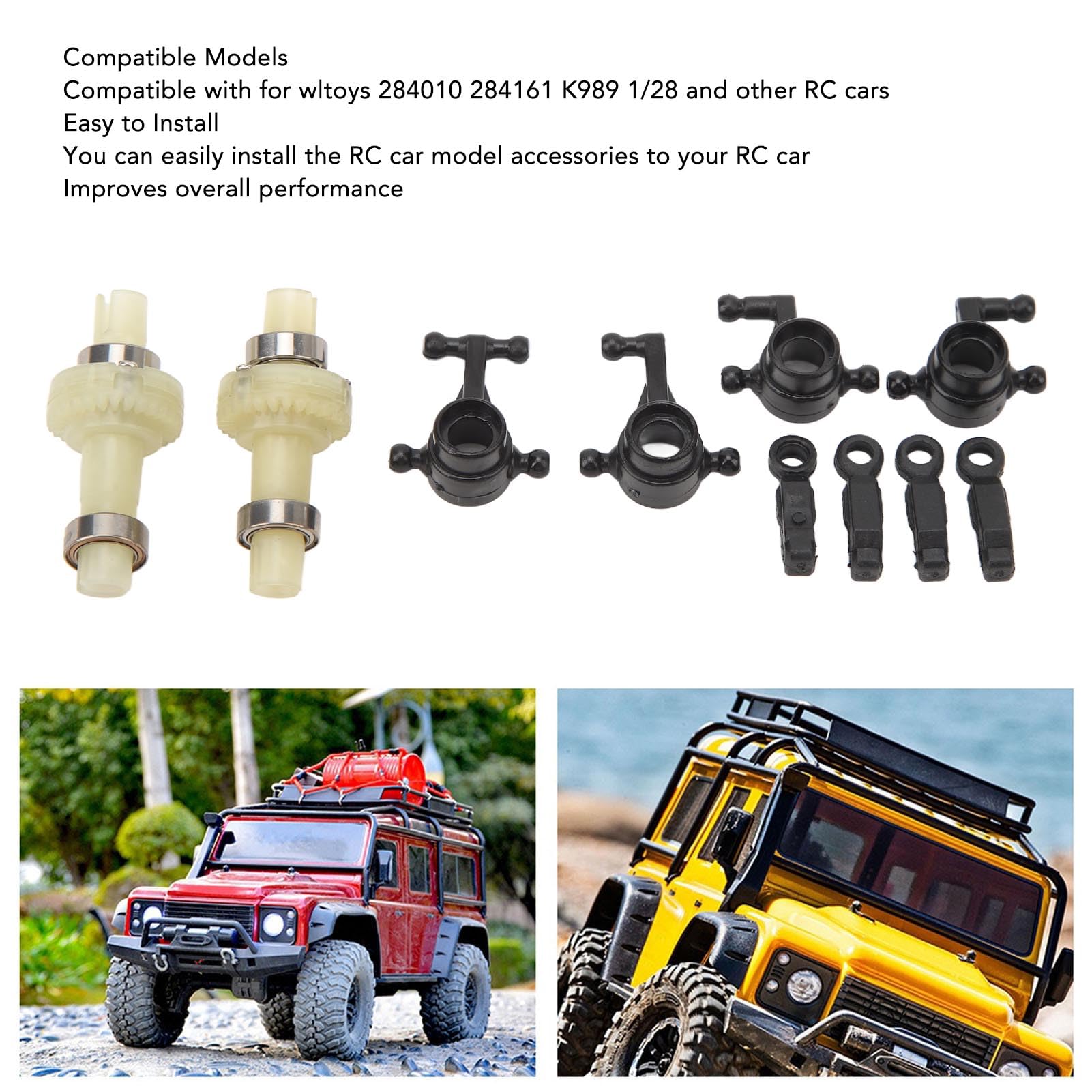 Topyond Ensemble De Pièces De Rechange Durables OEM RC pour Voitures Wltoys 284010, 284161, K989 1/28 RC