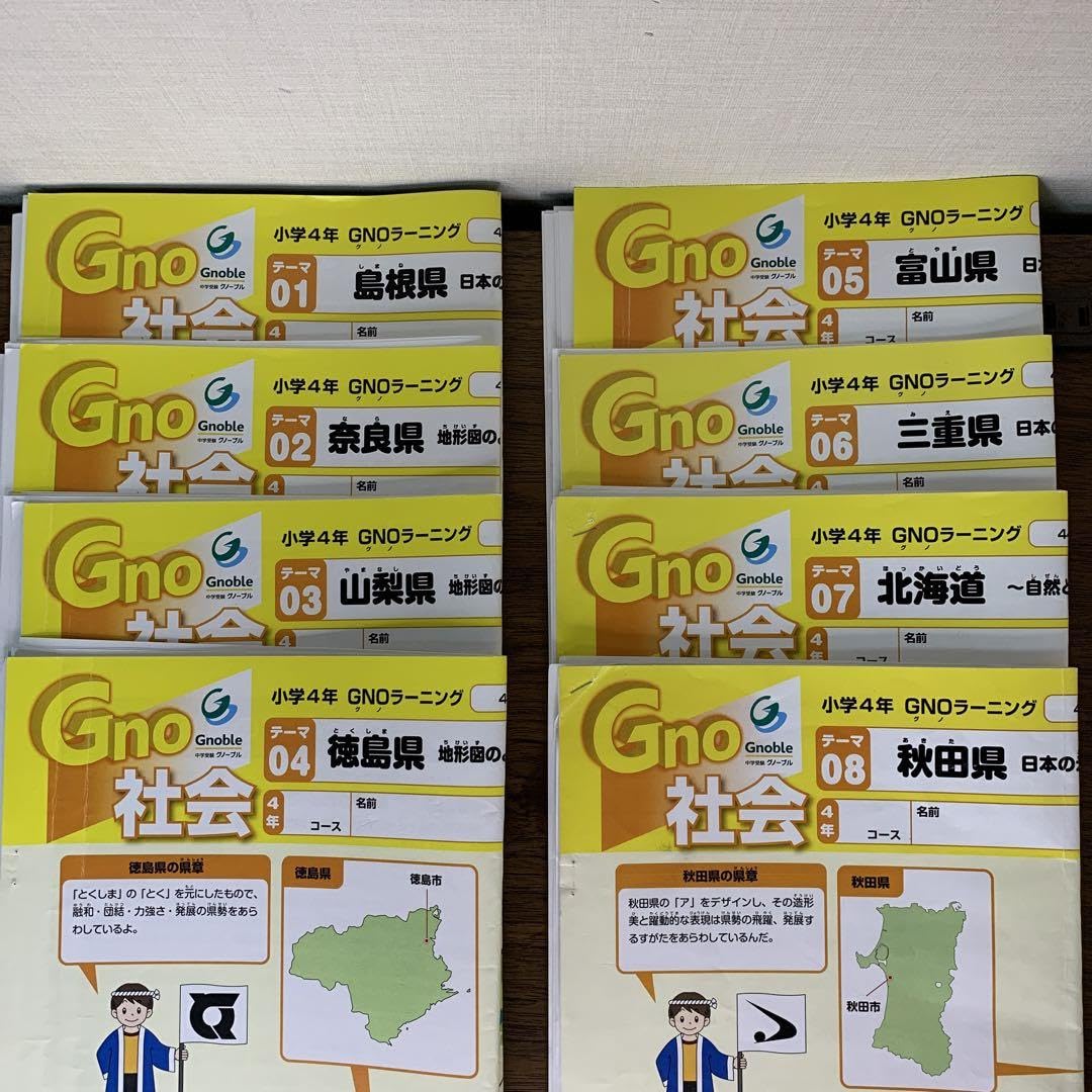 小学5年 Gnoラーニング理科（Gnoble、グノーブル） Amazon.co.jp: グノーブル 小学4年 社会 GNOラーニング 中学受験
