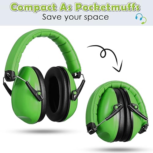 Miniatura 4 de Paquete de 3 orejeras de protección de oídos para niños, orejeras con cancelación de ruido, diadema ajustable para niños pequeños, orejeras de