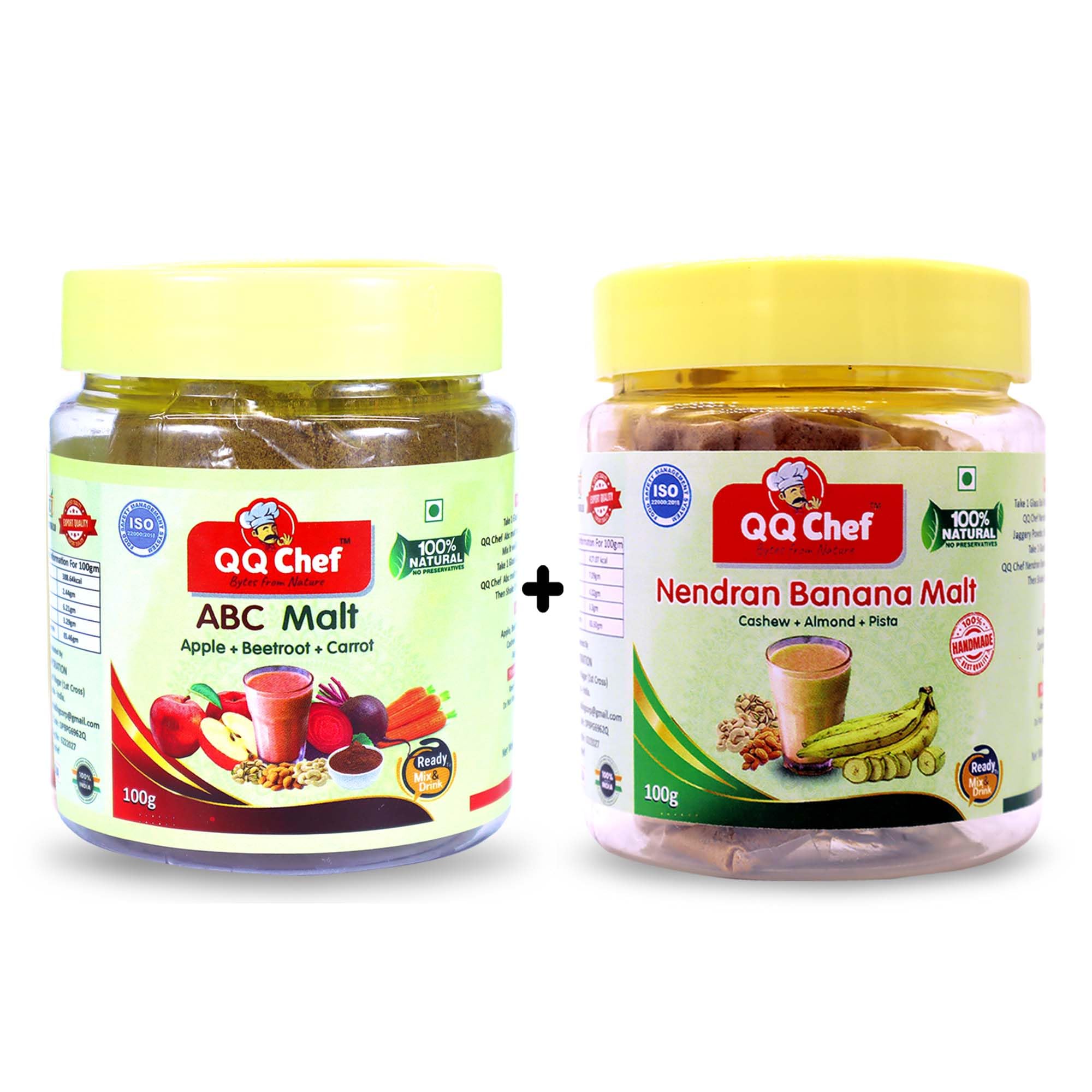 QQChef ABC Malt & Nendran Banana Malt Natural Drink combo for Kids, Adults, Elders, Natural & Homemade (100gm x 2 Pcs) (B0CYX8JZ7R) Amazon Price History, Amazon Price Tracker
