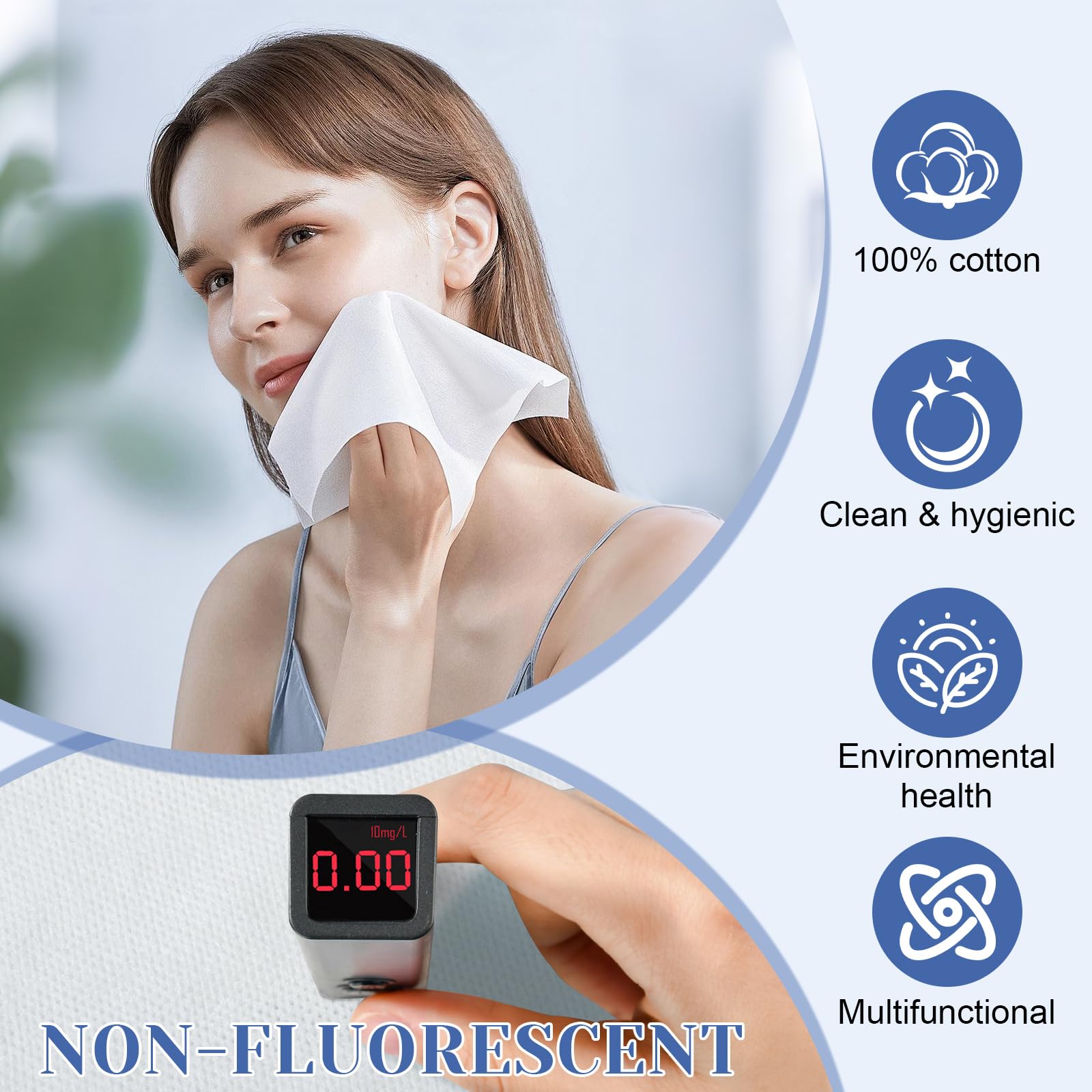 100PCS Toallitas Comprimidas ChaneeHann – Toallitas Comprimidas en Pastillas de Algodón, Suaves y Resistentes, Portátiles para Limpieza Facial y Cuidado Personal