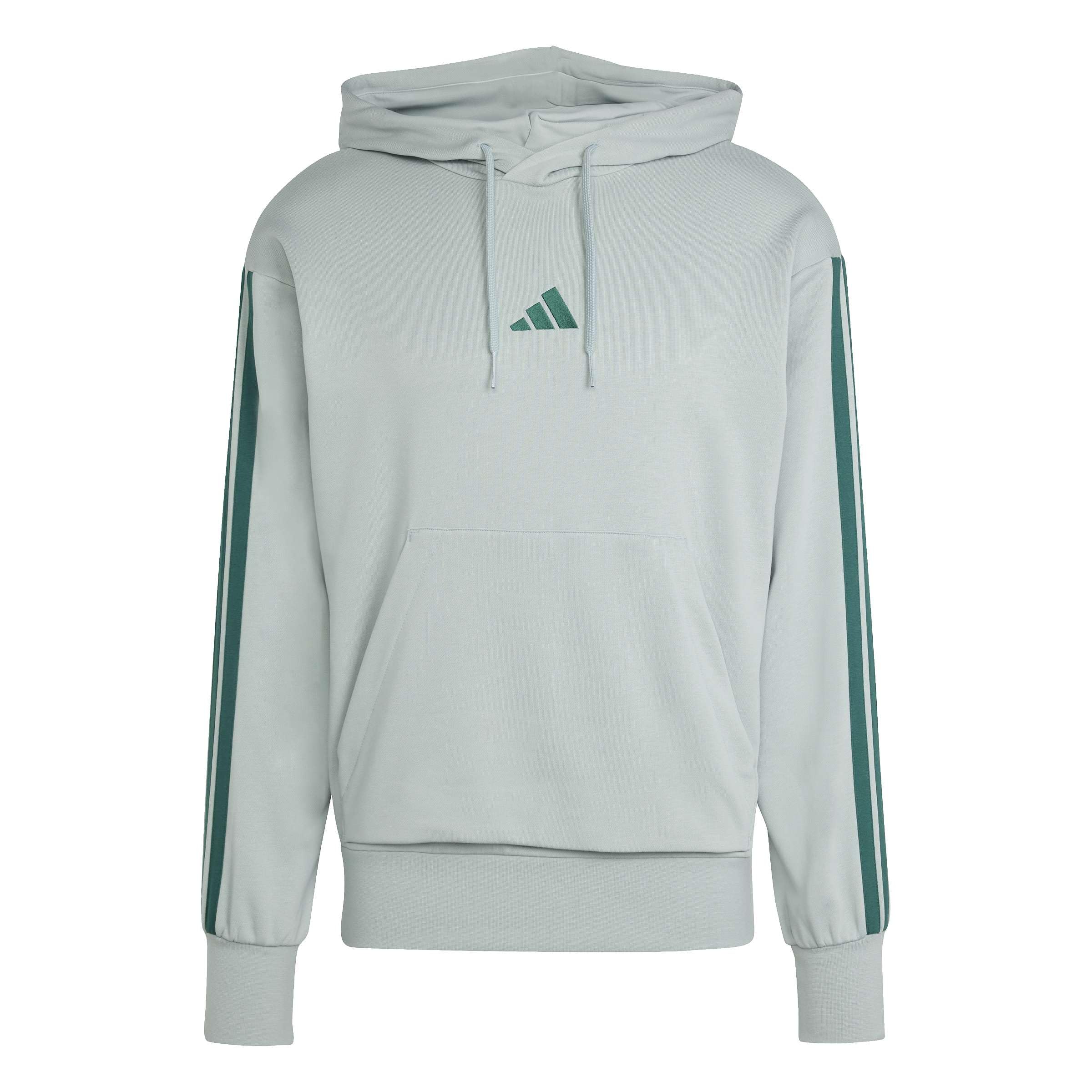 Adidas Men's Vert Hooded Sweatshirt Essentials 3-Stripes French Terry