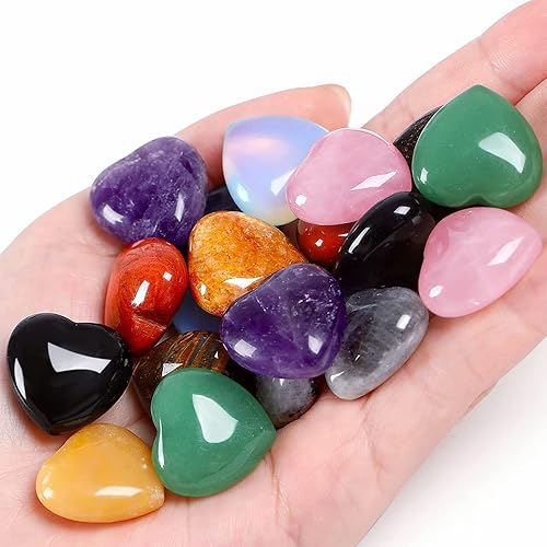 Cristales naturales curativos de corazón para energía positiva piedras preciosas reales Reiki equilibrio de energía meditación cristales de chakra