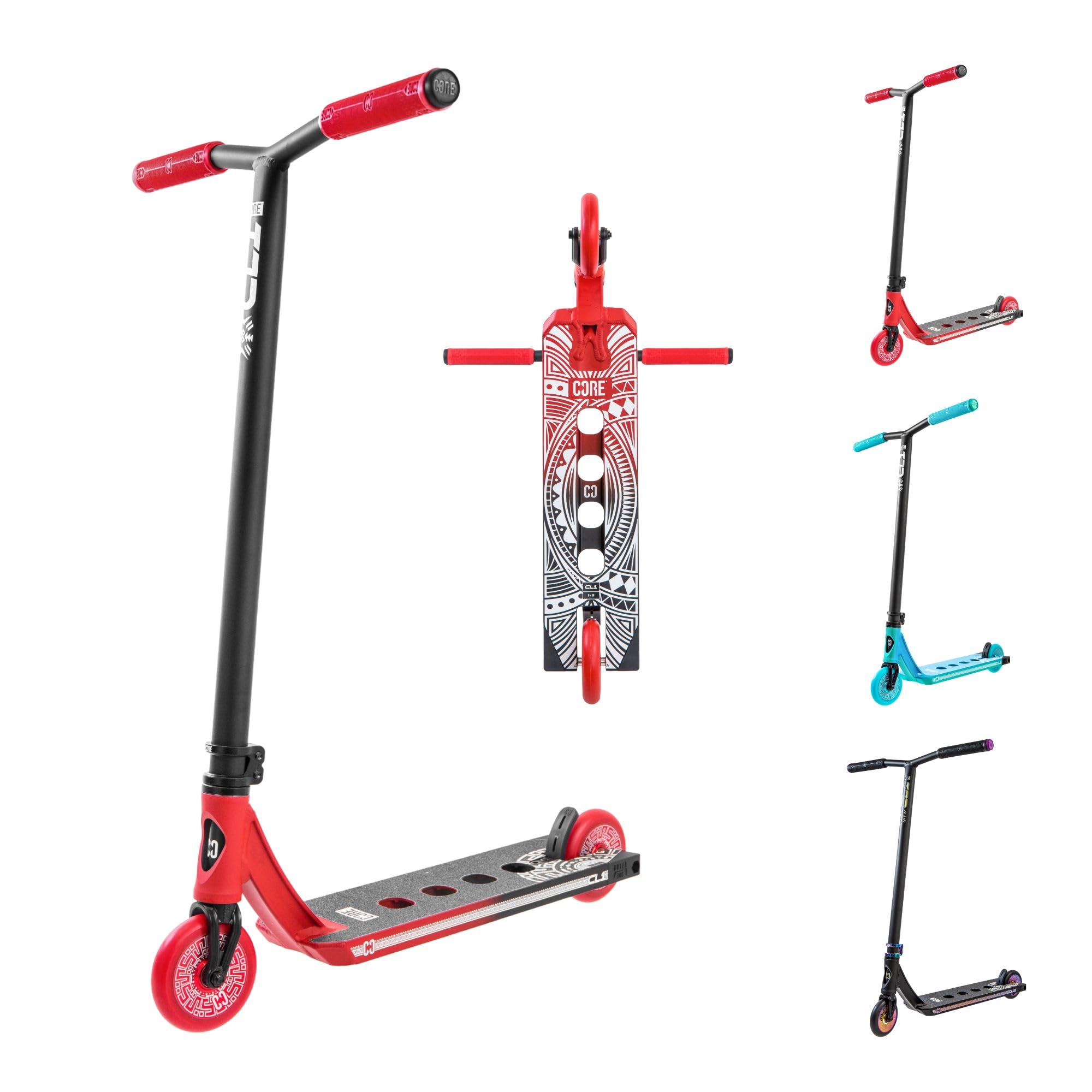 CORE CL1 Super Light Stunt Scooter - Stunt Scooters for Kids 8 Years and Up, Intermediate to Advanced Tricks Freestyle with 110mm Wheels - Pro Scooters For Teenagers & Kids - Red/Black