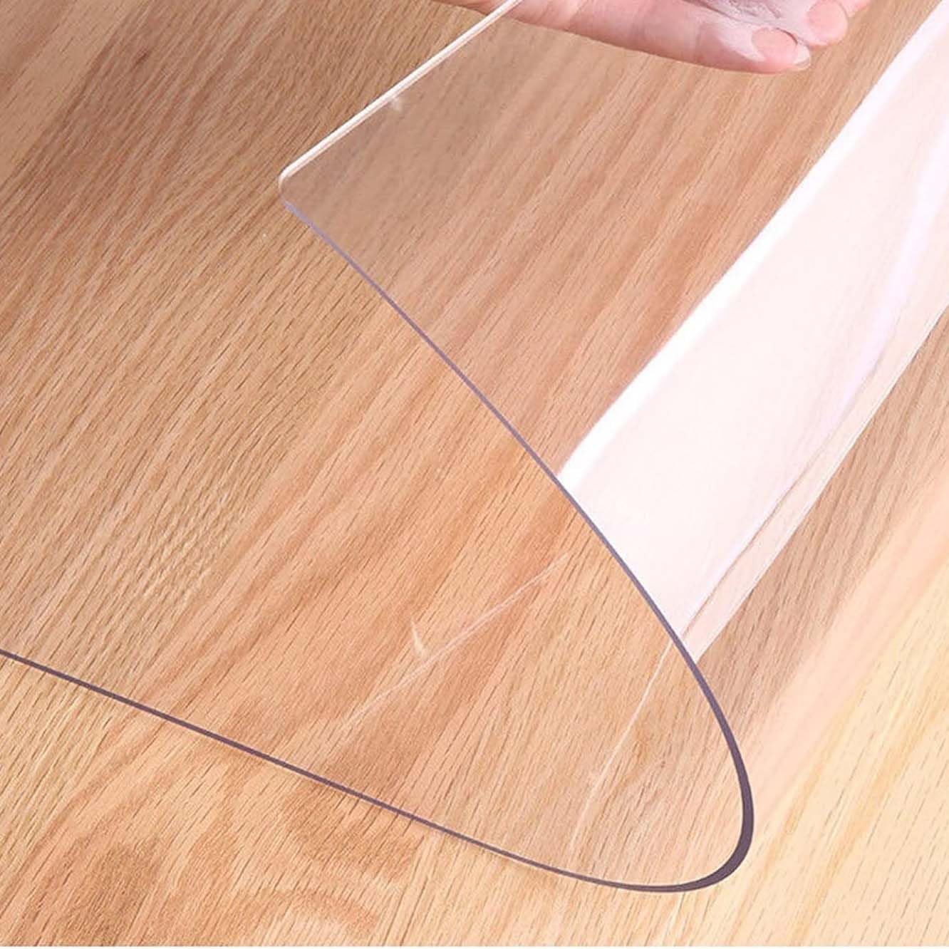 Gruytoie Clear Plastic Tablecloth 18x26in, Wipeable Transparent Table Protector, Waterproof Transparent Table Mat, Clear PVC Tablecloth Table