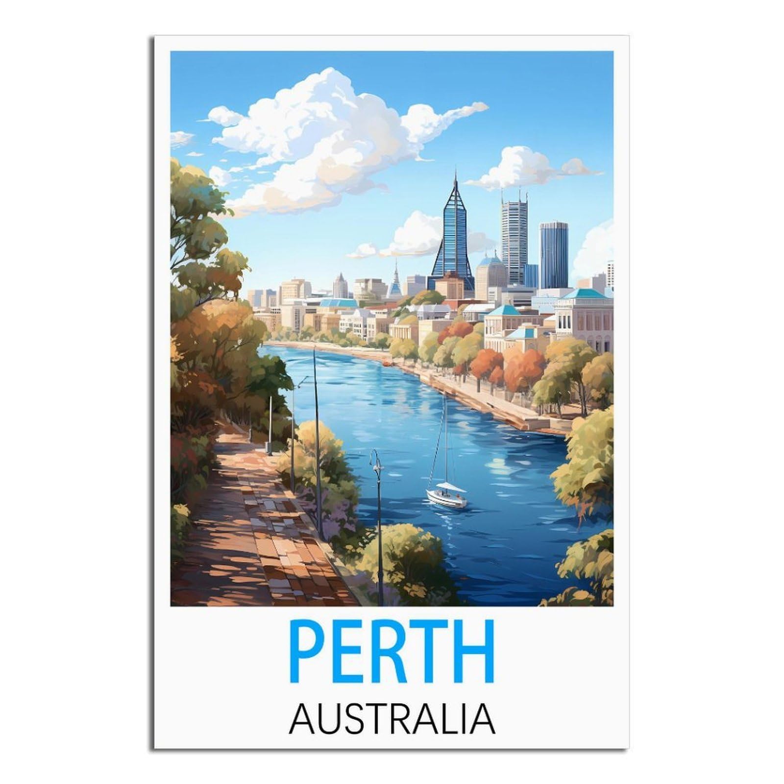 EZMLFA DIY 5D Diamond Art Painting Kits,Perth Australia Colourful Rhinestone Diamond Arts Kits for Beginners, Perfect Home Wall Decor Gifts 50x60cm