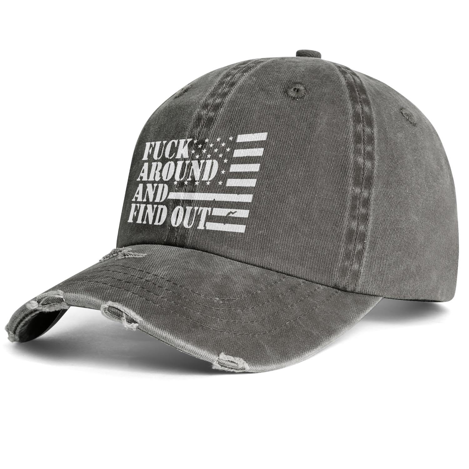 Supload Brown Mesh Baseball Cap Fuck Around and Find Out Hat for Young Adults Unisex Golf Hat