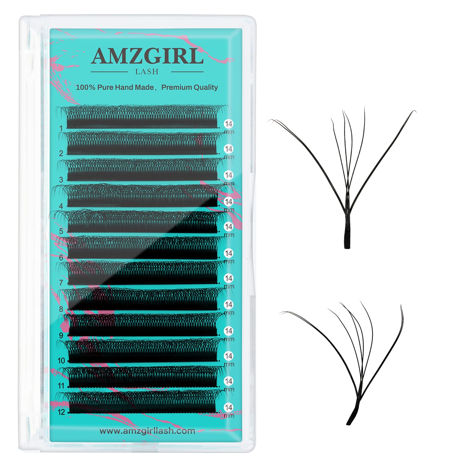 Classic Lash Extensions Cashmere Volume Lash Extensions C Curl 8DW Premade Eyelashes Mixed and Single Tray Soft and