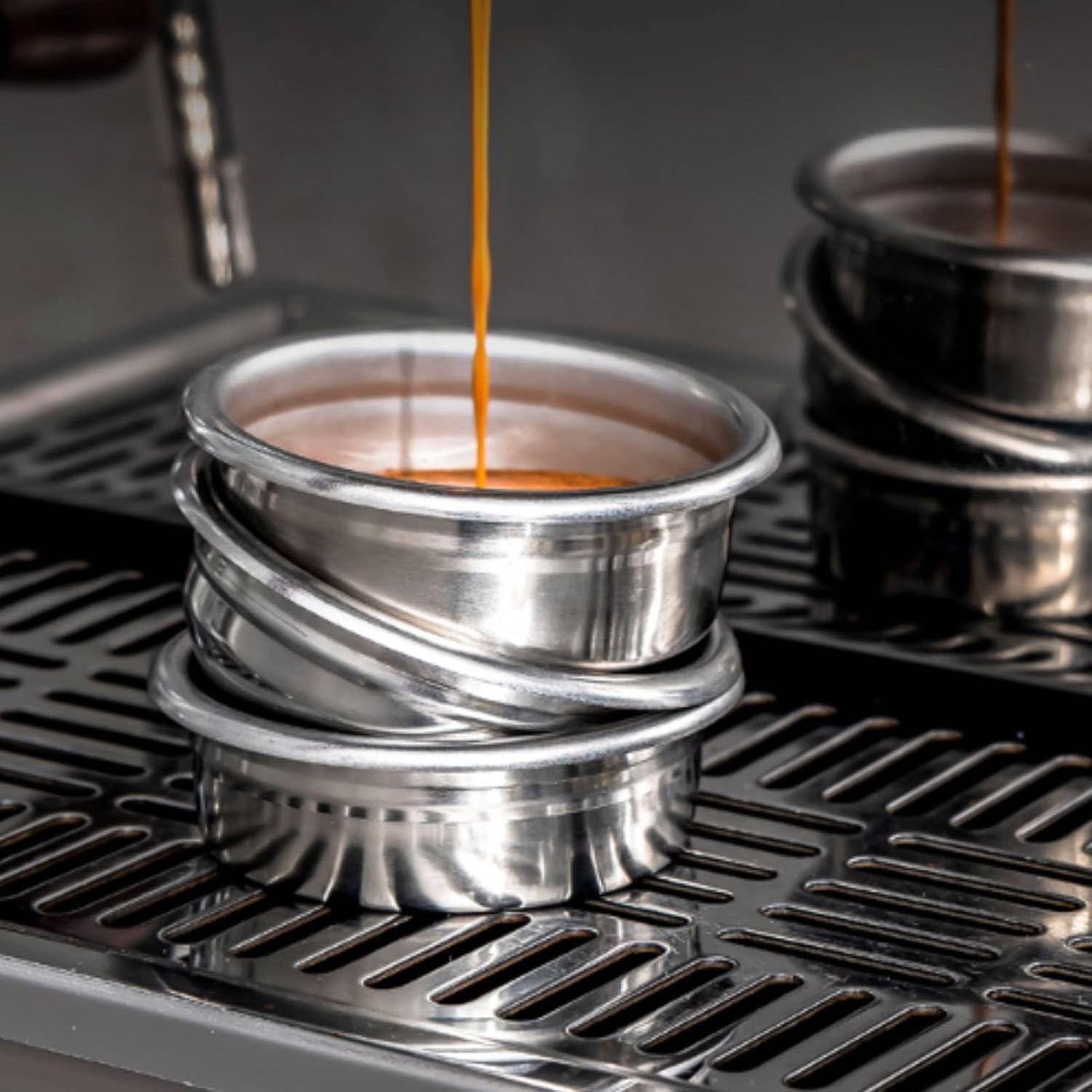 54mm Portafilter Filter Basket, Non-Pressurized Reusable Coffee Filter Basket Portafilter Filter Bowl Replacement for Espresso Machine(58mm 18g Capacity)